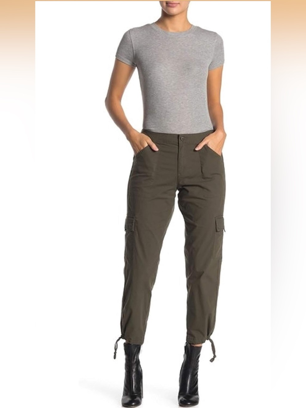 - NWT Sanctuary Poplin Camo Cropped Pants Olive- S, M, L